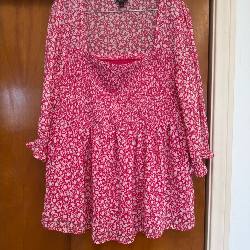 Torrid Pink Floral Women's Top